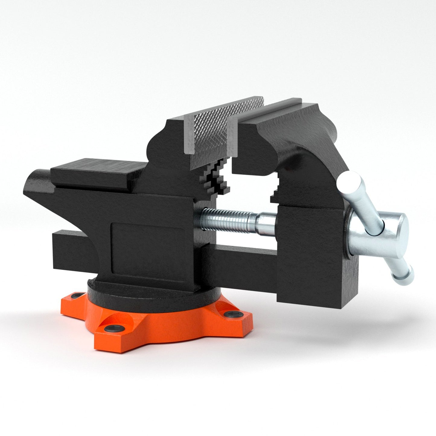 Bench vice, 4.5-inch jaw width 3.3-inch jaw opening, 240-degree swivel locking base Multi-function vice with anvil, heavy-duty cast iron vice with bolts and nuts, for drilling, pipe cutting