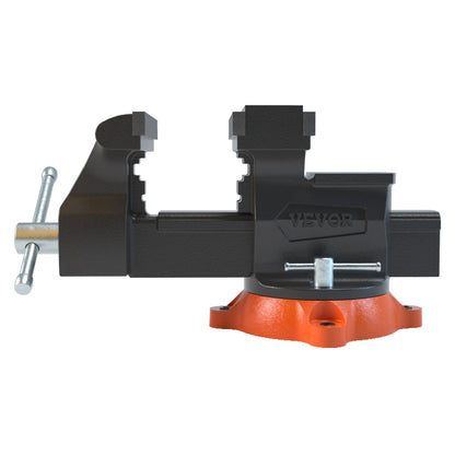 6.5" Bench Vise w/ 360°Swivel Locking Base & Two-way Jaw Ductile Iron