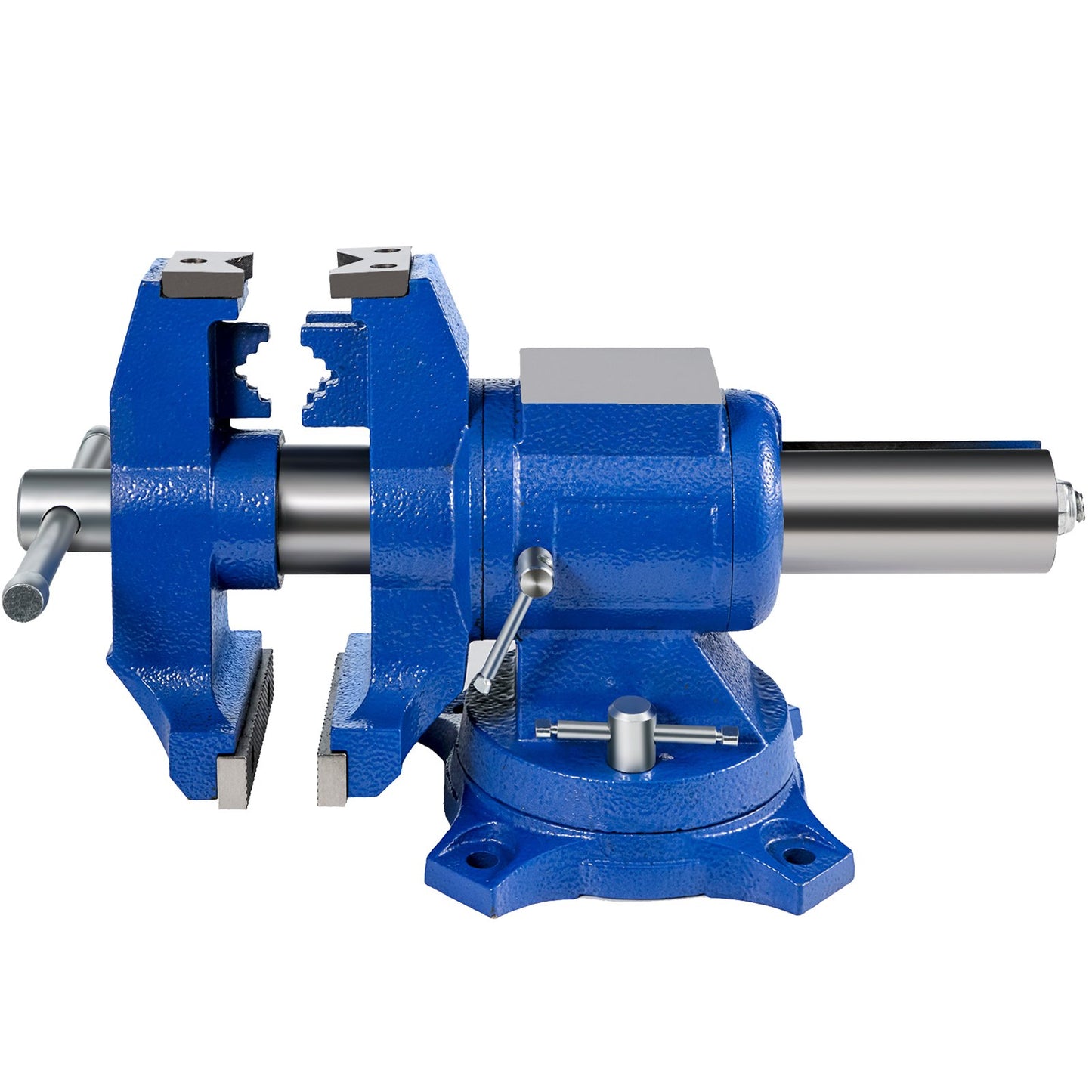 5" Heavy Duty Bench Vise, Double Swivel Rotating Vise Head/Body Rotates 360°,Pipe Vise Bench Vices 30Kn Clamping Force,for Clamping Fixing Equipment Home or Industrial Use