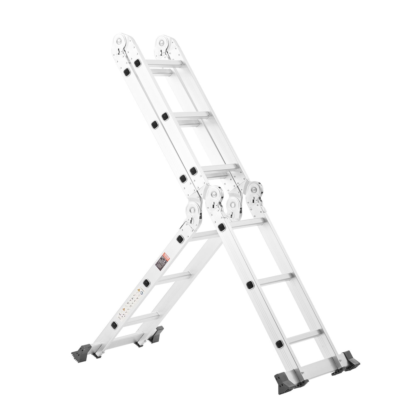 Multi-Purpose Folding Ladder 7-in-1 3 Steps 12ft Reach Height for Work