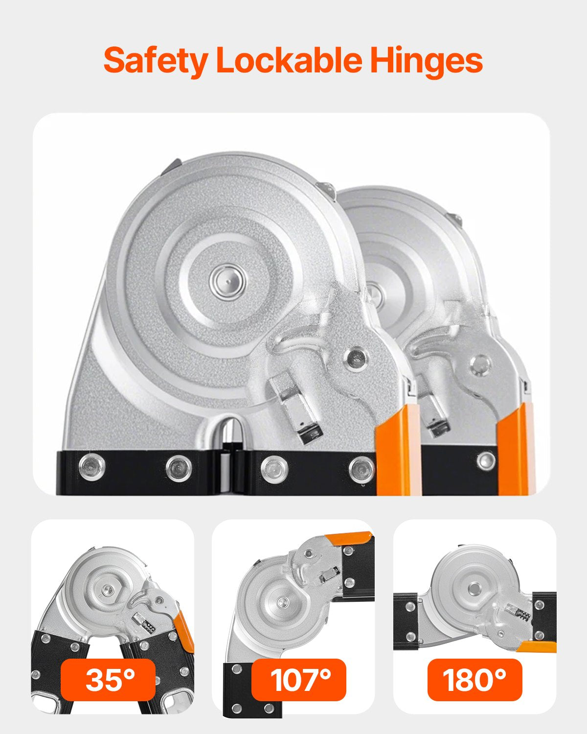 Multi-Purpose Folding Ladder 7-in-1 3 Steps 12 Feet with Scaffolding Plank