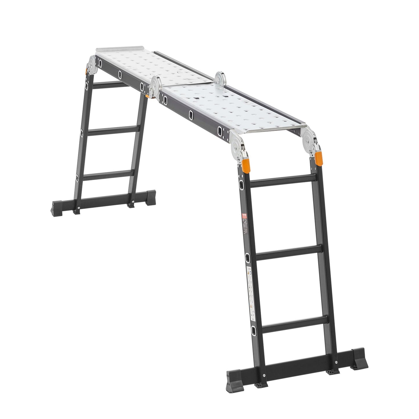 Multi-Purpose Folding Ladder 7-in-1 3 Steps 12 Feet with Scaffolding Plank