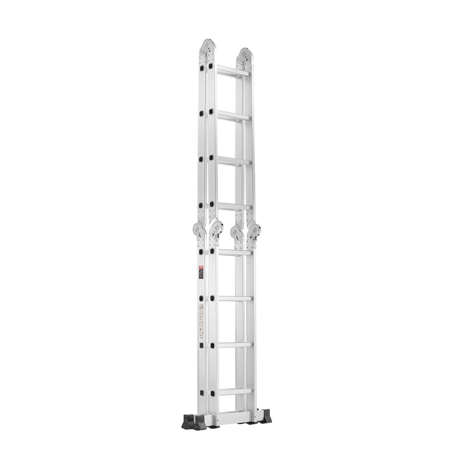 Multi-Purpose Folding Ladder 7-in-1 4 Steps 15.5 Feet Reach Height for Work