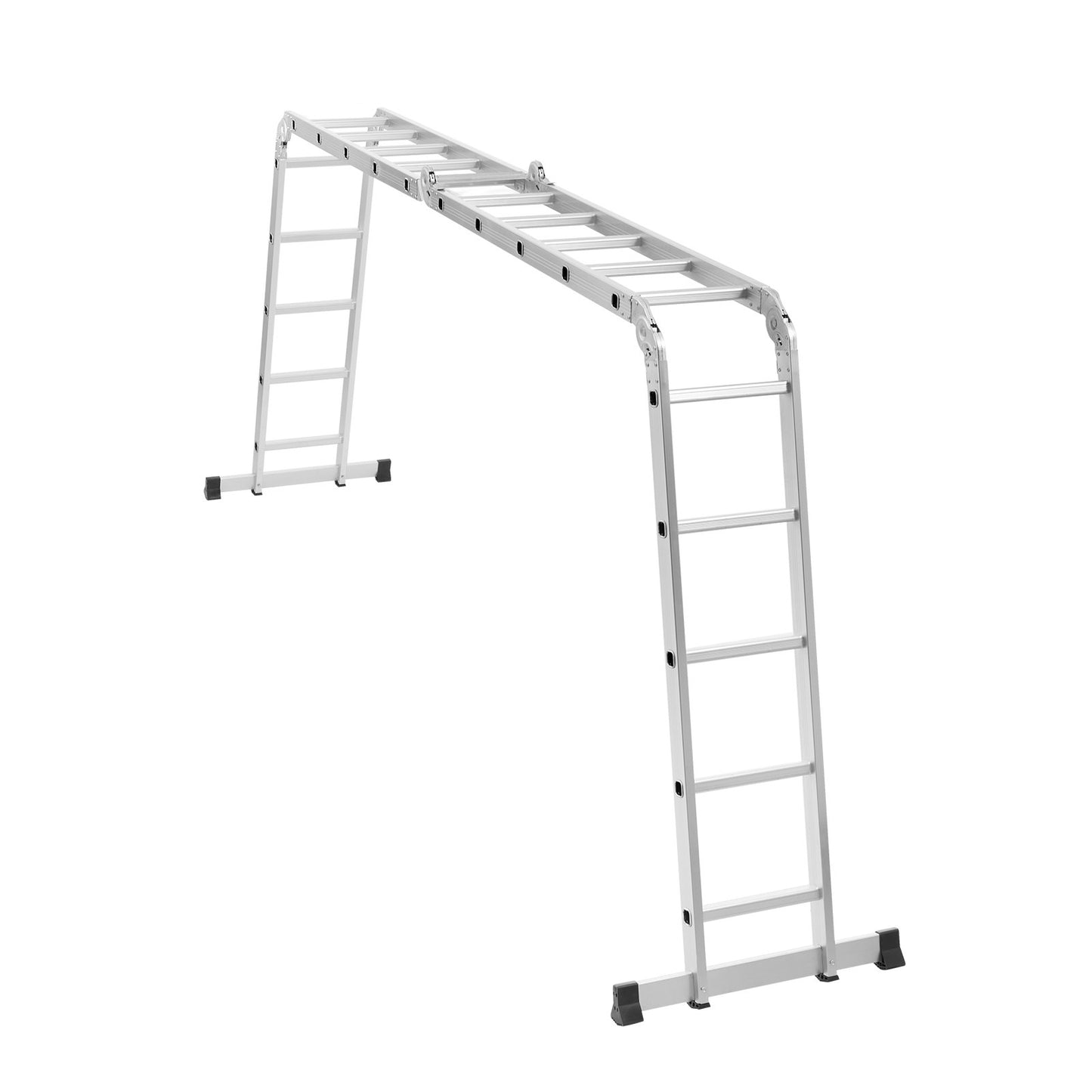 Multi-Purpose Folding Ladder 7-in-1 5 Steps 19 ft. Reach Height Metal