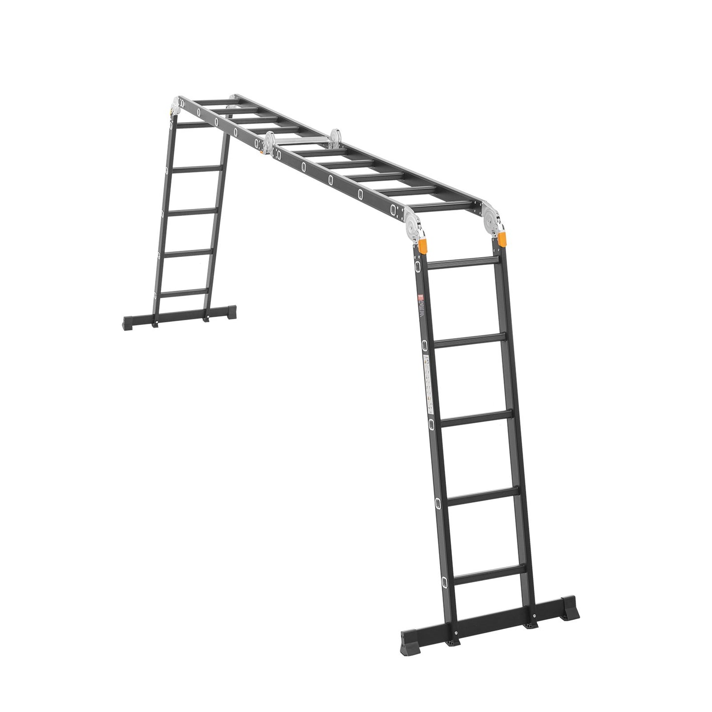 Multi-Purpose Folding Ladder 7-in-1 5 Steps 19 Feet Reach Height for Work