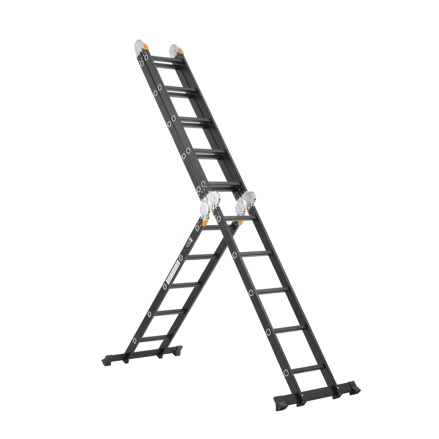 Multi-Purpose Folding Ladder 7-in-1 5 Steps 19 Feet Reach Height for Work