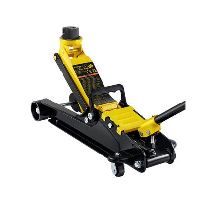 Floor Jack, 2.5 Ton Low Profile Floor Jack, Heavy-duty Steel Racing Floor Jack With Single Piston Lift Pump, Floor Jack Lifting Range 3.35"-14.96"