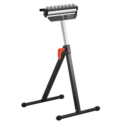 Roller Stand, 300 lb Load Capacity, 26.8-42.5 in Adjustable Height, Folding Heavy Duty with 11.5 inch Polished Multi-directional Roller Head, for Table Saw Outfeed Woodworking Extension Support