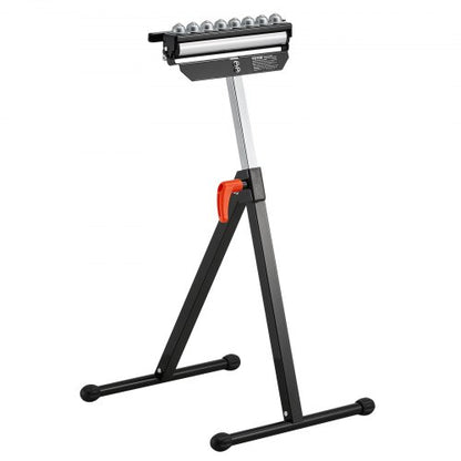 Roller Stand, 300 lb Load Capacity, 26.8-42.5 in Adjustable Height, Folding Heavy Duty with 11.5 inch Polished Multi-directional Roller Head, for Table Saw Outfeed Woodworking Extension Support