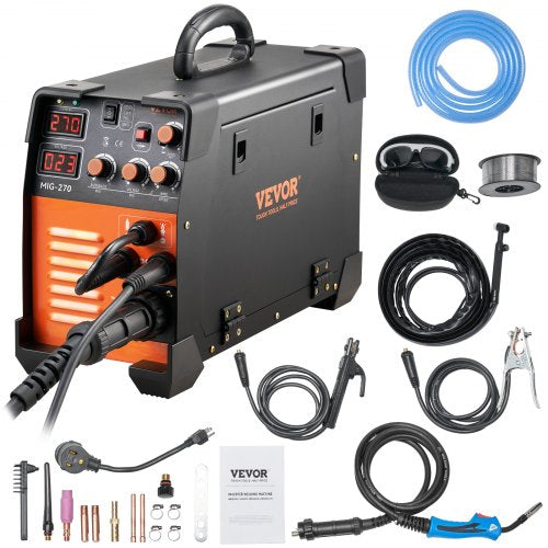 MIG Welder, 3 in 1 Welder Welding Machine, 270 Amp MIG Lift TIG Arc Welder 110V 220V Lift TIG Welder Lift ARC Welder Digital Display Combo Welding Machine MMA Stick IGBT DC Inverter Welder
