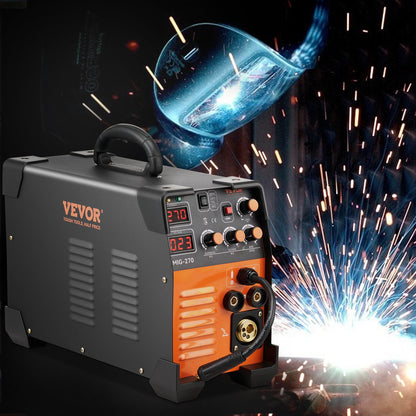 MIG Welder, 3 in 1 Welder Welding Machine, 270 Amp MIG Lift TIG Arc Welder 110V 220V Lift TIG Welder Lift ARC Welder Digital Display Combo Welding Machine MMA Stick IGBT DC Inverter Welder
