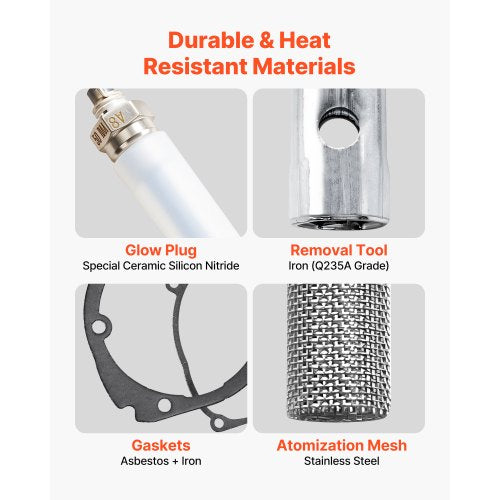 8V glödstiftsreparationssats, parkeringsdieselvärmare glödstiftssats med förstoftningsnät, kompatibel med 2KW 5KW 8KW dieselluftvärmarmodeller, dieselvärmaretillbehör för bil lastbil båt |  EU