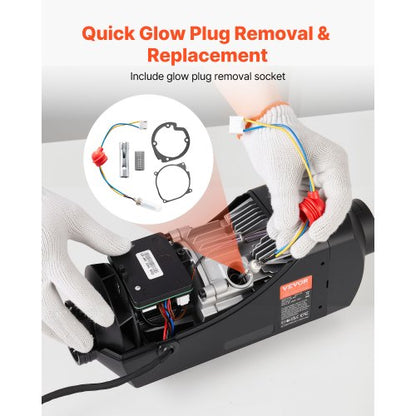 8V glödstiftsreparationssats, parkeringsdieselvärmare glödstiftssats med förstoftningsnät, kompatibel med 2KW 5KW 8KW dieselluftvärmarmodeller, dieselvärmaretillbehör för bil lastbil båt |  EU