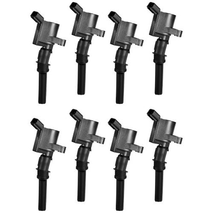 Ignition Coil Pack, Set of 8, Compatible with Ford E150 E250 E350 E450 Econoline Super Duty Excursion Expedition F150 F250 F350 VPG MV-1 Lincoln Navigator, for Engines 4.6L 5.4L V8 6.8L V10