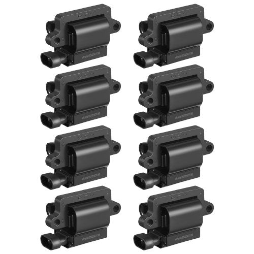 Ignition Coil Pack, Set of 8, Compatible with Chevrolet Silverado GMC Sierra Savana Envoy Cadillac Escalade Hummer H2, for Engines 4.8L/5.3L/6.0L V8, Replacement for UF271 52-1618 5C1083 C1208