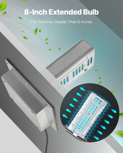 HVAC-Luftreiniger-ganzes Haus 18W 9 Zoll-Licht im Kanal PCO-Technologie
