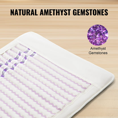 Far Infrared Heating Pad Amethyst Gemstones Heating Mat with Timer 72" x 24