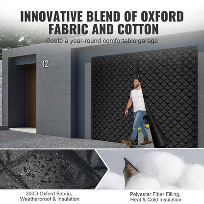 Garage Door Screen for Winter 8.3 x 7.15 ft Garage Door Insulation Kit
