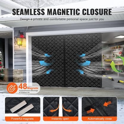 Garage Door Screen for Winter 8.3 x 7.15 ft Garage Door Insulation Kit