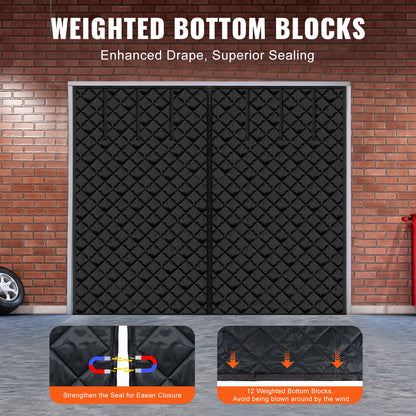 Garage Door Screen for Winter 8.3 x 7.15 ft Garage Door Insulation Kit