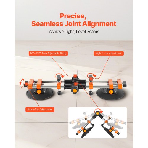 Seam Setter 6" Saugnapf 90° - 270° verstellbar Nahtspleißen &amp; Nivellieren | EU
