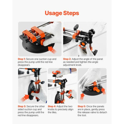 Seam Setter 6" Saugnapf 90° - 270° verstellbar Nahtspleißen &amp; Nivellieren | EU
