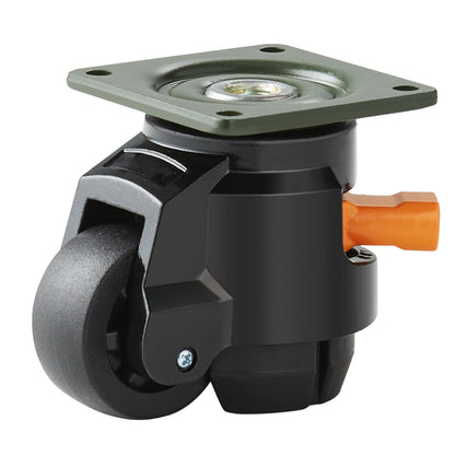 Leveling Casters, Set of 4, 1100 lbs Total Load Capacity, 2 Inch, Heavy Duty with Upgraded Handle Design, 360 Degree Swivel Casters, Adjustable Casters with Feet for Workbench, Machine