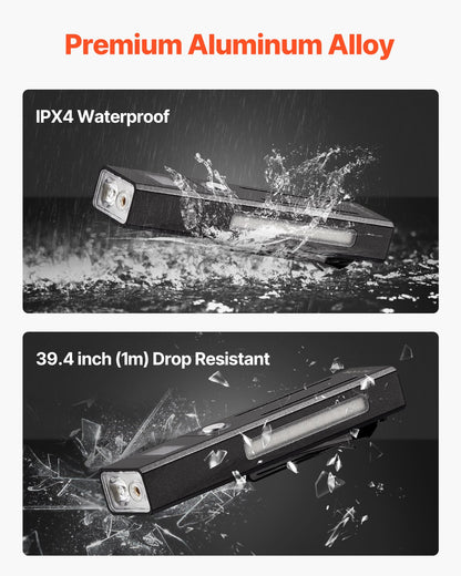 EDC Flat Flashlight, 3-in-1 High Lumens LED Flashlight with Green Beam, IPX4 Waterproof Rechargeable Flash Light for Office Presentation, Hiking, Camping, Emergencies, Lightweight & Portable