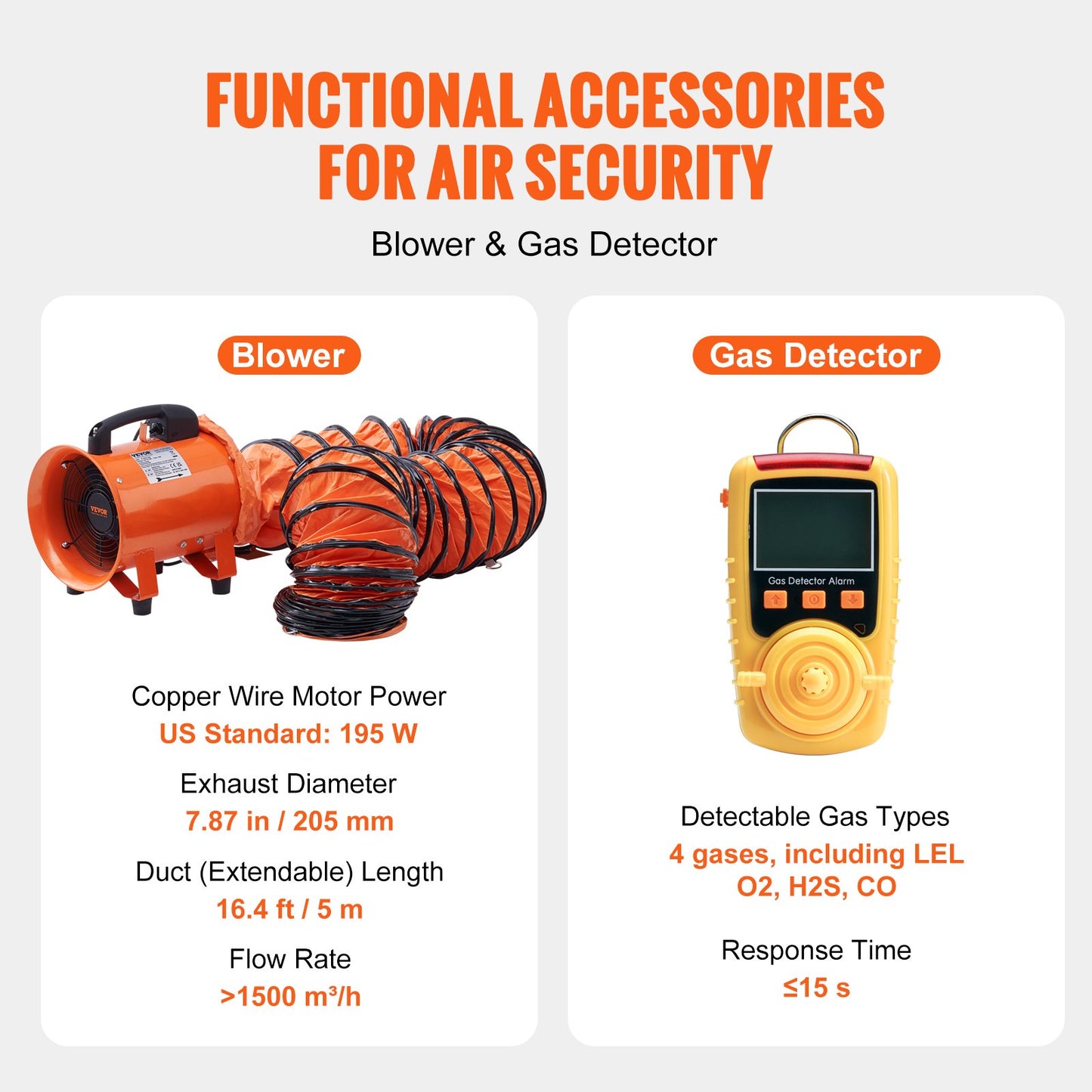 Stativsats för begränsat utrymme, 2600 lbs vinsch, Stativ med begränsat utrymme 8'-ben och 98'-kabel, räddningsstativ för begränsat utrymme 32,8' fallskydd, sele, blåsare, väska för traditionella trånga utrymmen