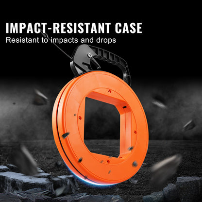 Fish Tape Wire Cable Line Puller 120ft 1/8 i stål med högt plastfodral