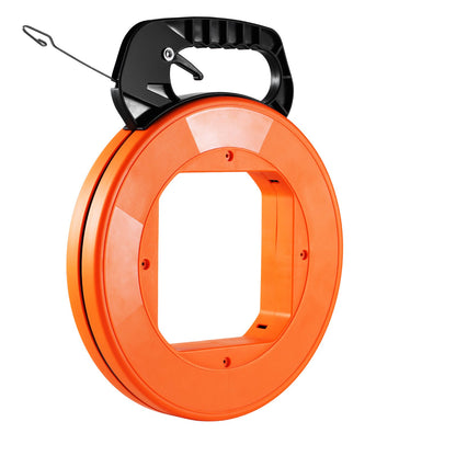 Fish Tape Wire Cable Line Puller 120ft 1/8 i stål med högt plastfodral