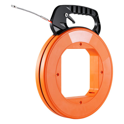 Fish Tape Wire Cable Line Puller 100 ft 1/4 in PET med högt plastfodral