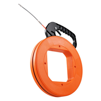Fish Tape Wire Cable Line Puller 100 ft 1/4 in PET med högt plastfodral
