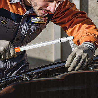 Adjustable Click Torque Wrench, 1/2 Inch Drive, 20-160 lbf-ft/27.1-216.8 N.m, Dual-direction and Dual Range Scales, 72-Tooth, ±2% Precision, with Adapter Interchangeable Jaw and Ratchet Head