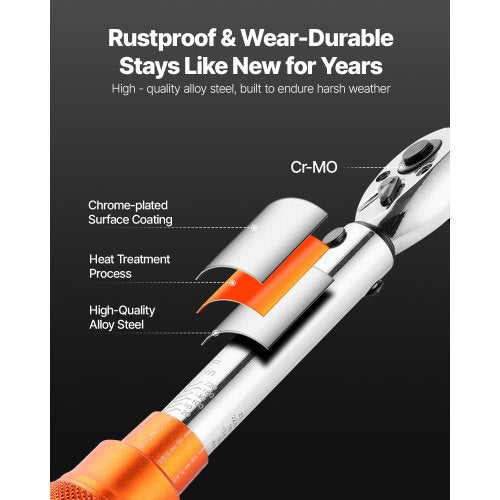 Click Torque Wrench Set 1/4-inch Drive 20-240 lbf-in/2.3-27.1 Nm Orange | EU