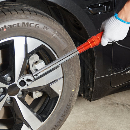 Torque Wrench, 1/2-inch Drive Click Torque Wrench 10-150ft.lb/14-204n.m, Dual-Direction Adjustable Torque Wrench Set, Mechanical Dual Range Scales Torque Wrench Kit with Adapters Extension Rod