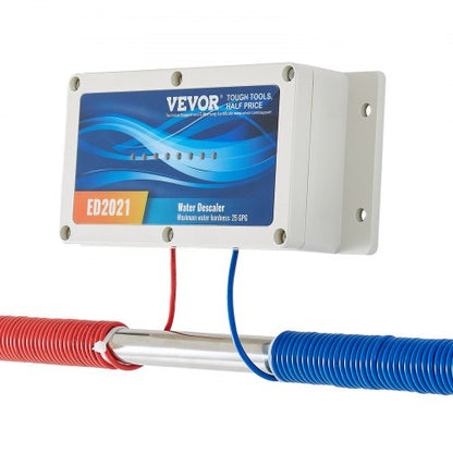 Electronic Water Descaler System, Whole House Salt Free Descaler, Hard Water Conditioner to Reduces Scale Build-Up, for All Kinds of Plumbing Pipes, Durable for Over 6 Years
