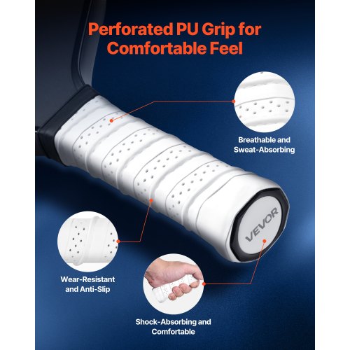 Pro Kolfiber Pickleball Paddle Honeycomb Core Racket för Vuxna Svart