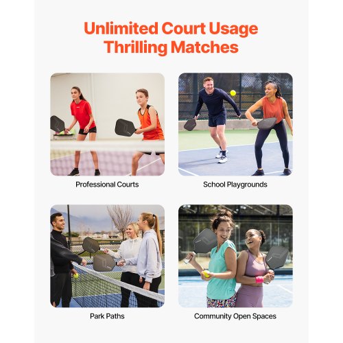 Pro Kolfiber Pickleball Paddle Honeycomb Core Racket för Vuxna Svart