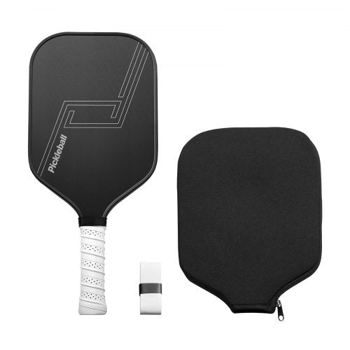 Pro Kolfiber Pickleball Paddle Honeycomb Core Racket för Vuxna Svart