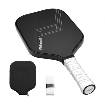 Pro Kolfiber Pickleball Paddle Honeycomb Core Racket för Vuxna Svart