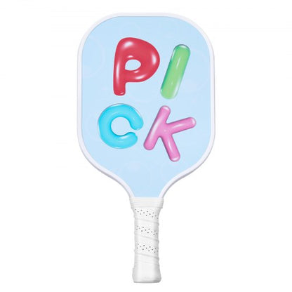 Kids Pickleball Paddle, Lightweight Youth Pickleball Paddle with Small Grip and Cute Pattern, Fiberglass Pickle Ball Racket & Honeycomb Core, Child Size for Kids, Youth, Boys & Girls