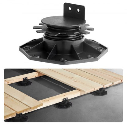 12 pcs adjustable deck supports pedestal deck foundation base 3.1-6.2 cm