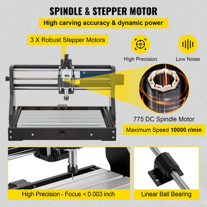 CNC 3018 Pro 300×180×45 mm CNC Machine GRBL Control Mini Engraver with Offline Controller 3 Axis Engraving Machine for Carving Milling Plastic Acrylic PVC Wood