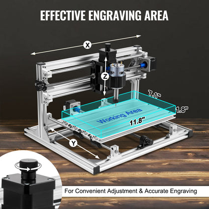 Cnc 3018 Router Kit With Laser Engraver 500mw Laser Engraver Grbl Injection