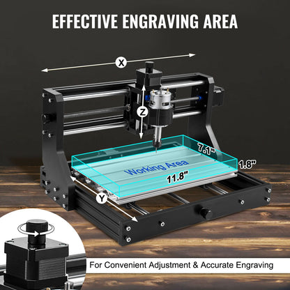 Cnc 3018 Pro 15W Cnc 3018 300×180×45mm Cnc Machine GRBL Control Mini Laser Engraver With Offline Controller 3 Axis Laser Engraving Machine for Carving Milling Plastic Acrylic PVC Wood