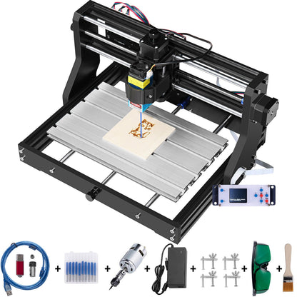 Cnc 3018 Pro 15W Cnc 3018 300×180×45mm Cnc Machine GRBL Control Mini Laser Engraver With Offline Controller 3 Axis Laser Engraving Machine for Carving Milling Plastic Acrylic PVC Wood