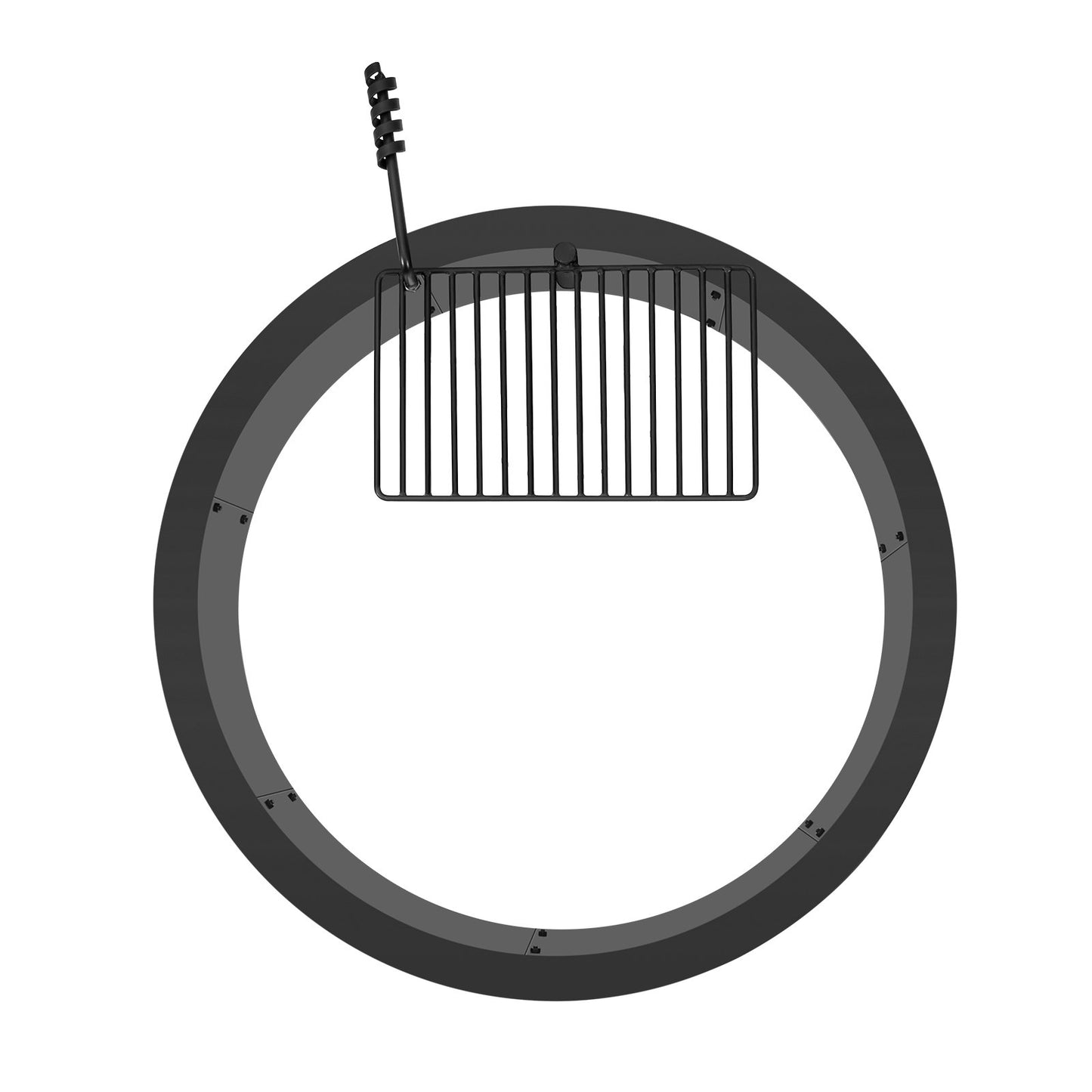 Fire Pit Ring with BBQ Fire Ring 35 Inch Exterior Steel DIY Campfire Firepit