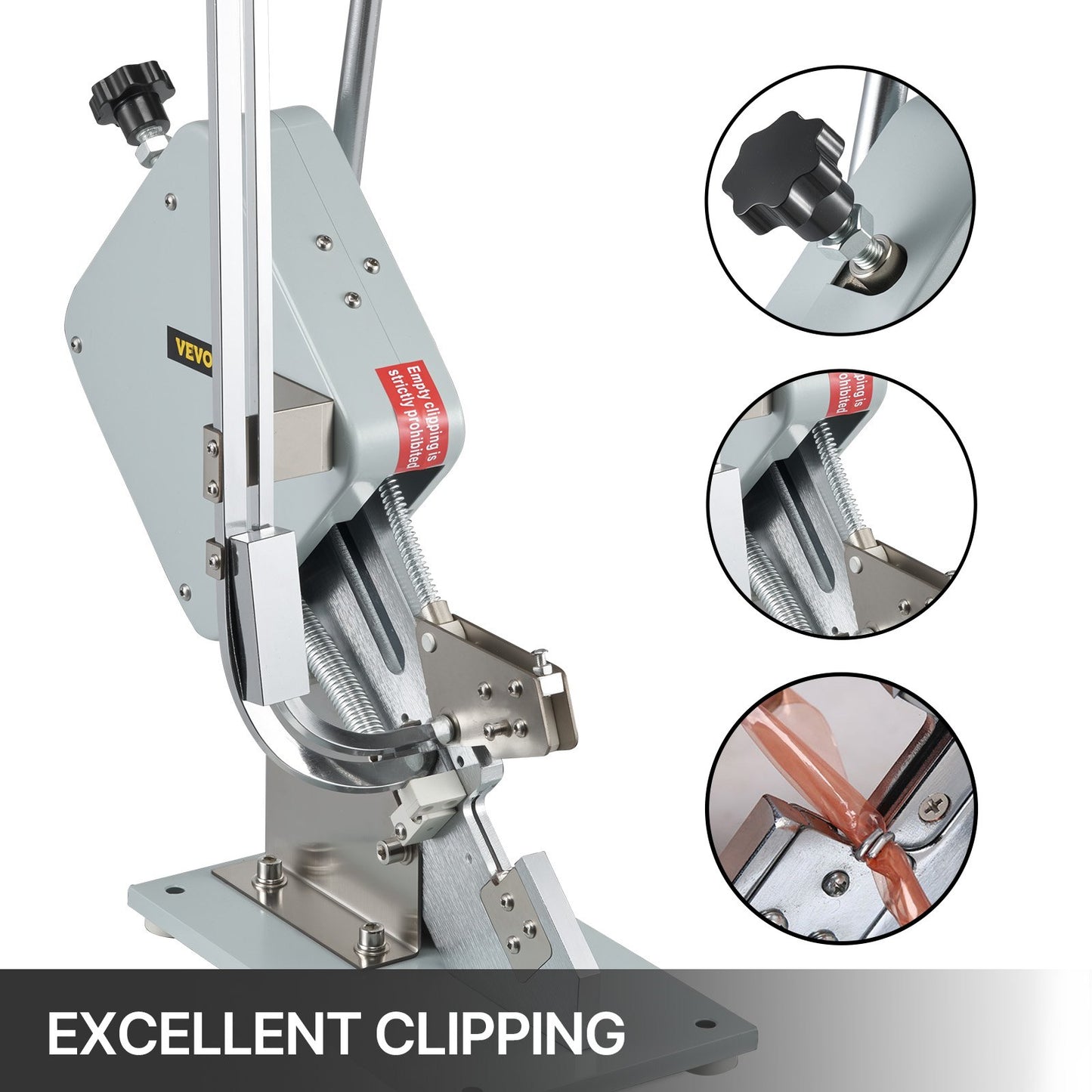 Manual U-shape Sausage Clipper Clipping Machine Food Clipping Maker for Sausage Packing Sealing with 1 Box of Buckles 5000pcs
