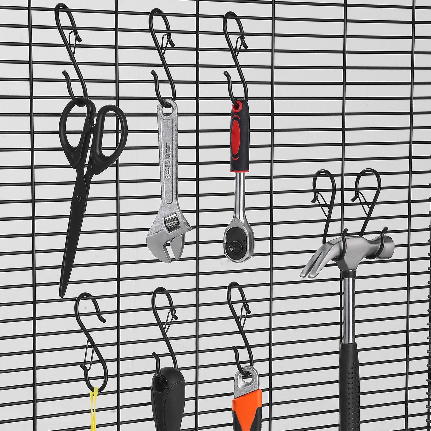 S Hooks 36 Pack, 39.68 LBS Capacity for Bars up to 0.85 Inch, S Shaped Hooks with Safety Buckle, Heavy Duty Metal Hangers for Plants, Jeans, Clothes in Garden, Closet, Kitchen, Bedroom, Black